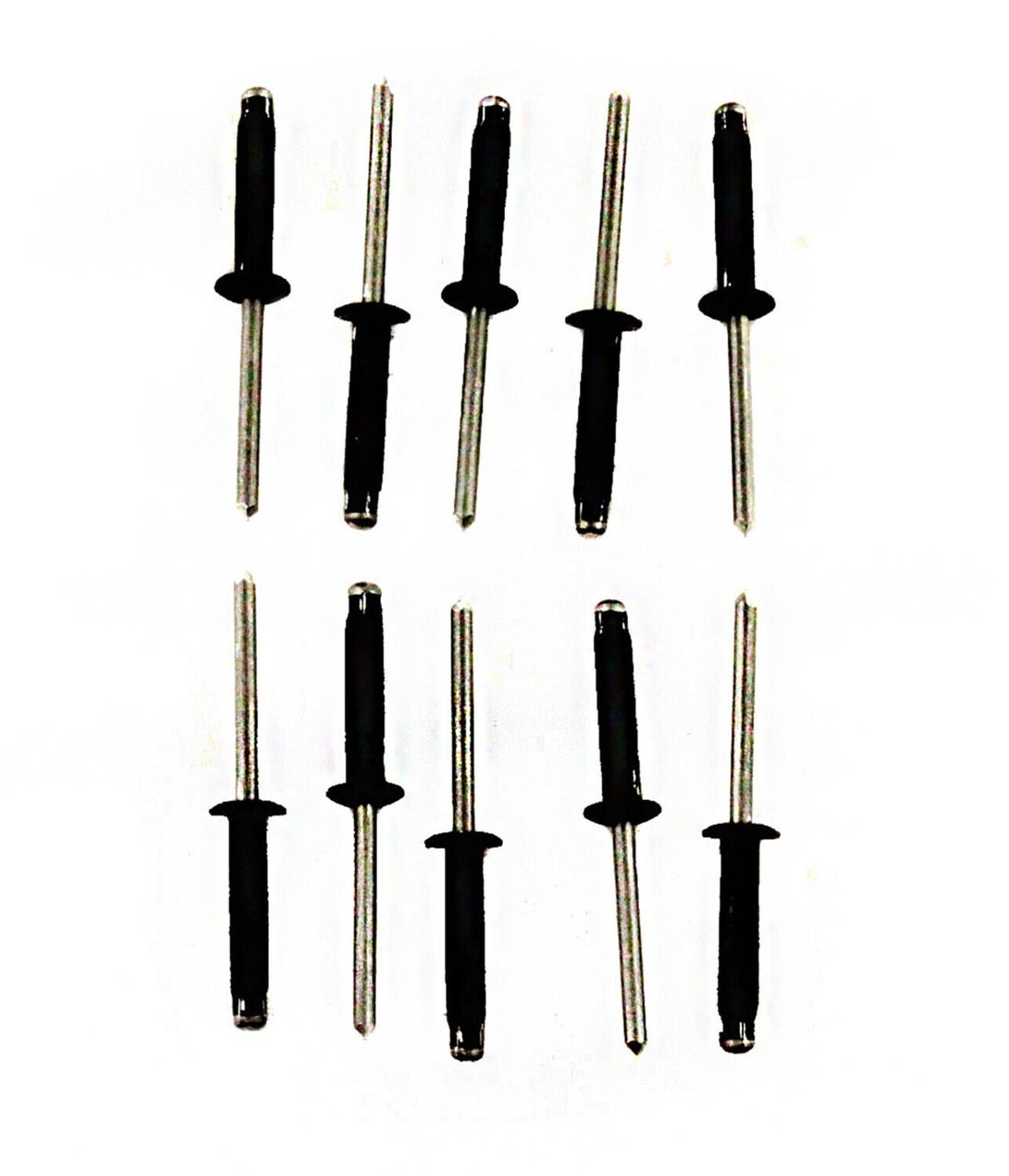 YakAttack Tri Fold Rivet 10 Pack, .187Dia, .157-.472 Grip, Aluminum, Black