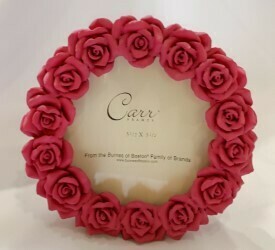 Pink Rose Ceramic Frame 3.5 x 3.5"