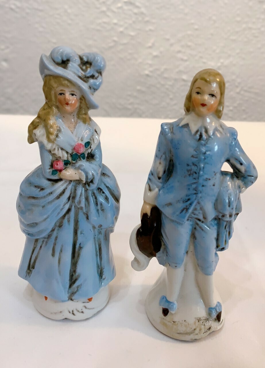 Vintage Colonial Man and Women set - Germany 4 3/4"