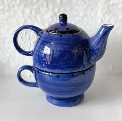 Herman Dodge & Son Blue Tea for One Set