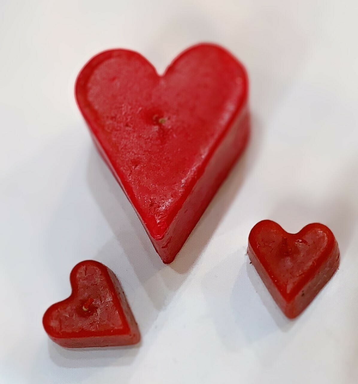 Heart Candles - set of 3 