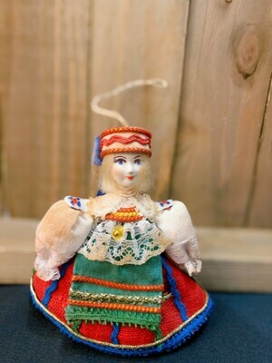 Vintage Russian Doll 3.5" (Red Dress)