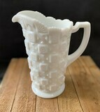 Vintage Westmoreland White Milk Glass Pitcher 7 1/2&quot; to Spout