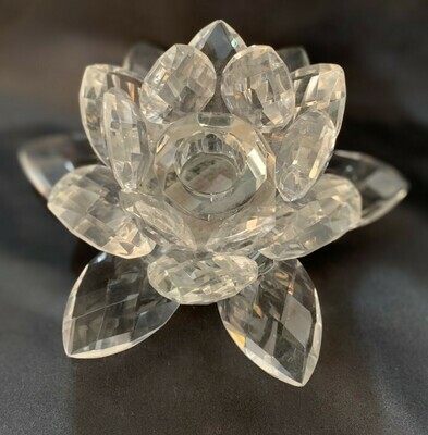 Crystal Lotus Flower Candle Holders set/2