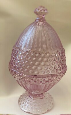 Pink Glass Fairy Lamp 9 1/2"h x 5 1/2"