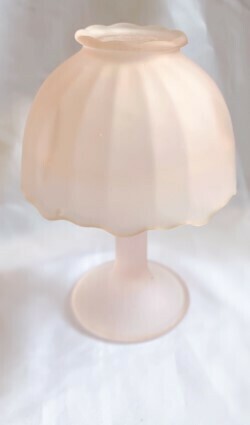 Frosted Pink Fairy Lamp 5" x 4"