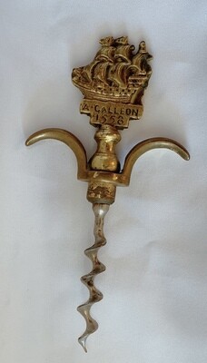 A. Galleon Brass Figural Corkscrew 1558
