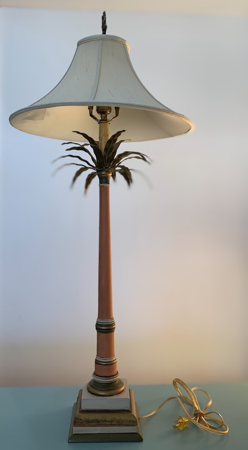 Vintage Palm Tree Lamp 37"