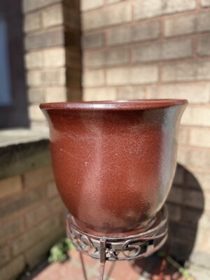 Burgundy Glazed Large Ceramic Planter