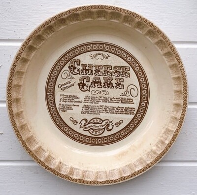 Vintage 1983 Royal China Country Harvest Cheese Cake Recipe Plate by Jeannette