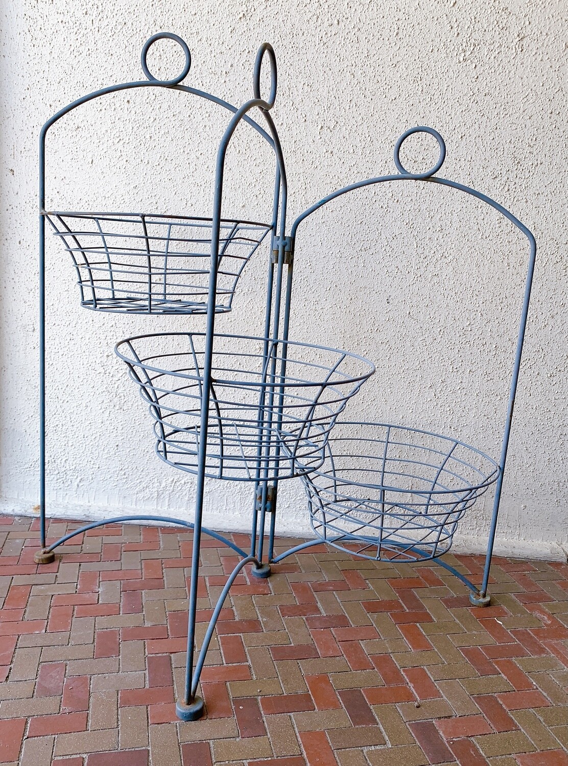 3 Tier Basket Stand - grey, foldable
