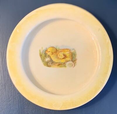 Vintage  Pottery  Chick Plate