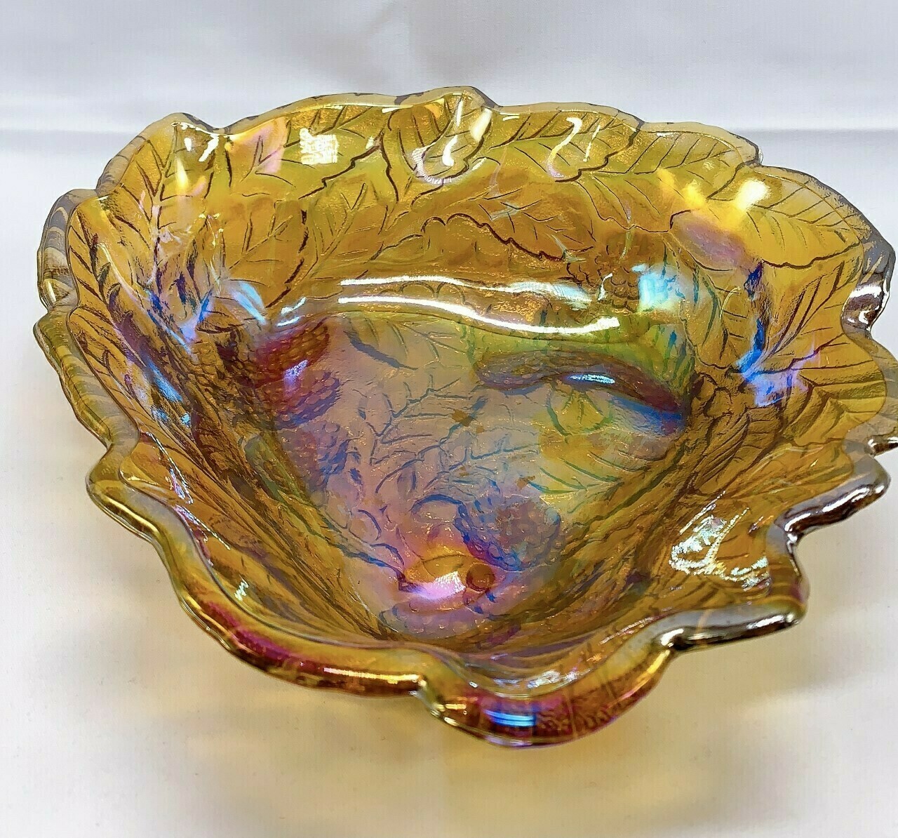 Gold Blackberry Colored Glass 7”
