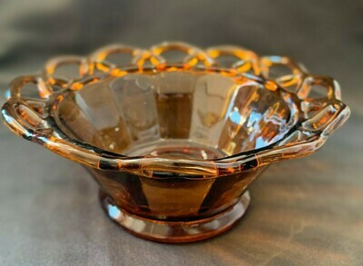 Amber Clear Colored Glass 6” 