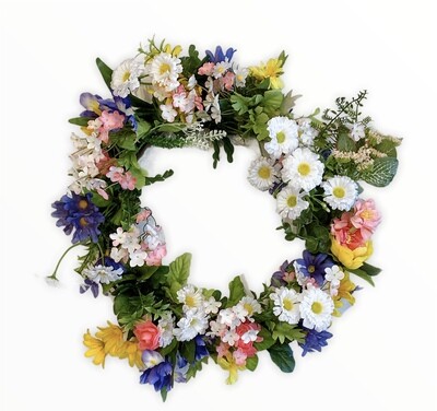 Artificial Flower Wreath 13" x12"