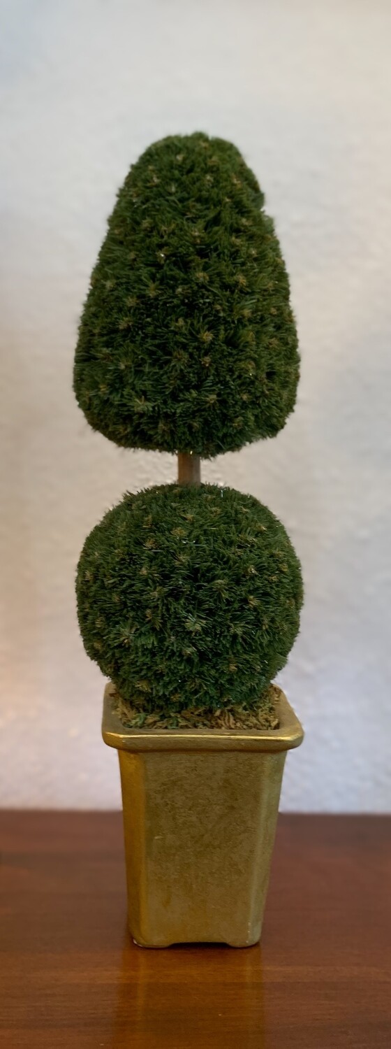 Faux Topiary 15 " With Gold Planter