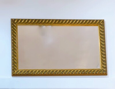 Gold Framed Beveled Mirror 