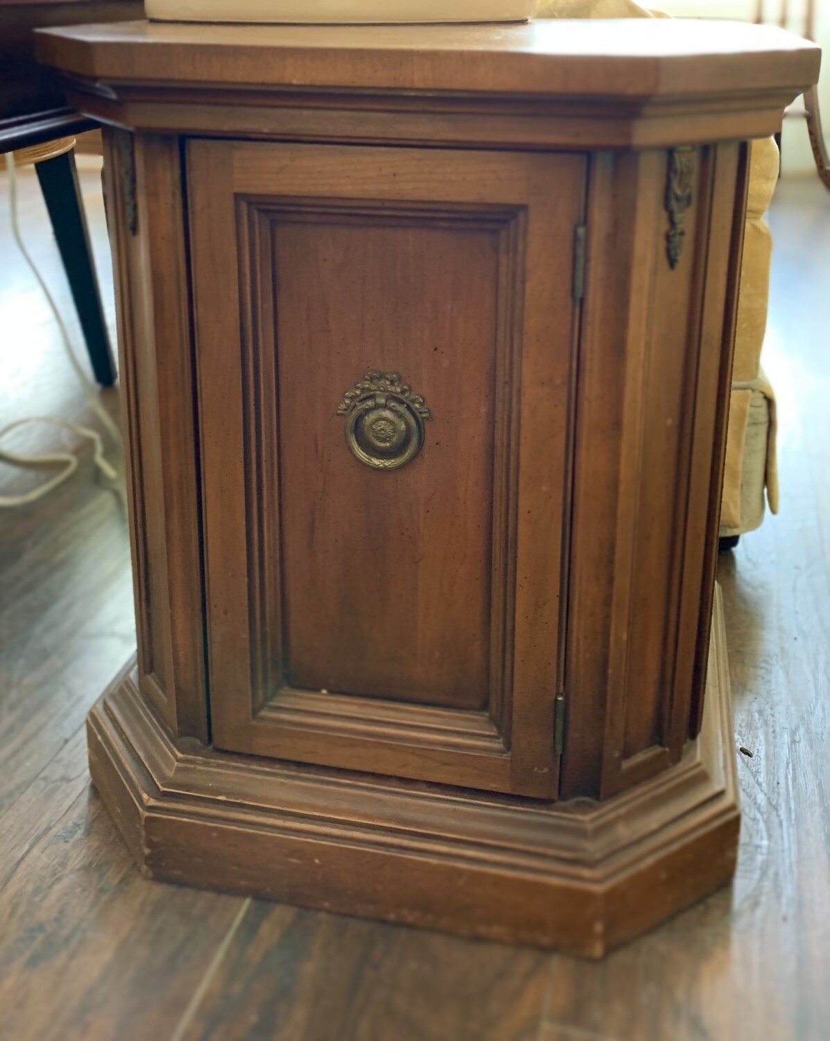 Vintage Octagon Table 21” tall x 18” wide x 18” deep