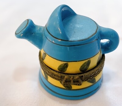 Mini Teapot Hinged Lid Trinket Box with Muffin 2"