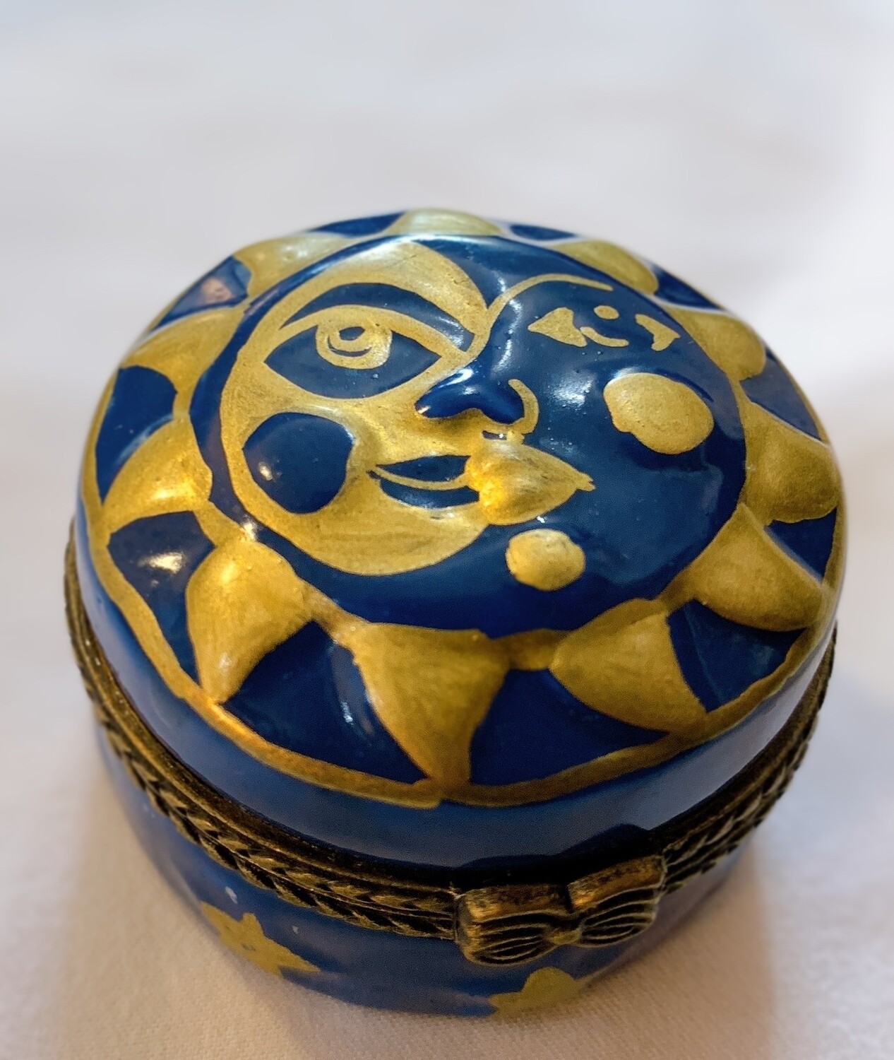 Mini Mystical Sun Trinket Box with Star 1"