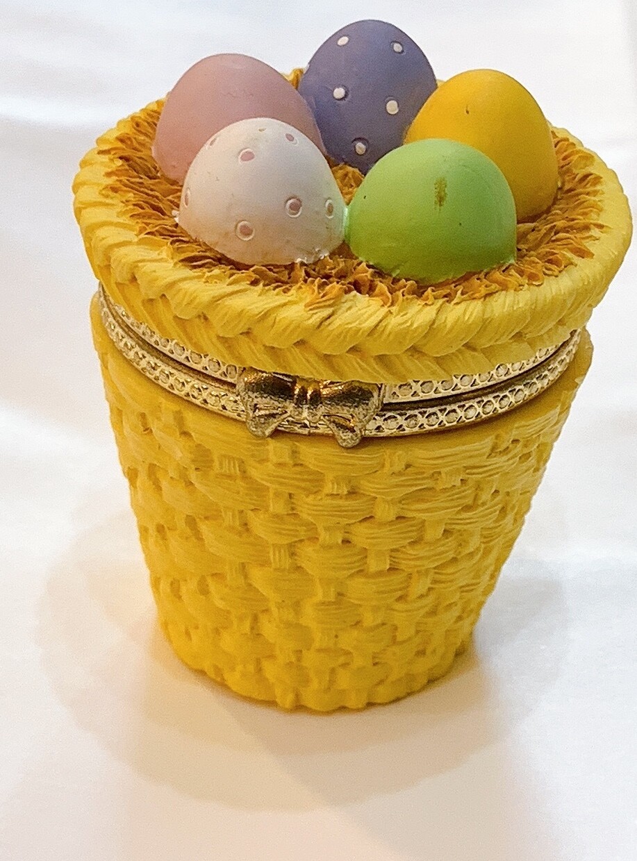 Easter Basket Trinket Box 2.36”