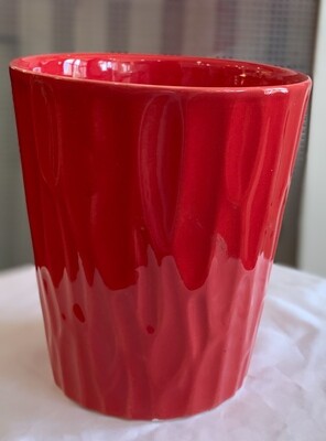 Red Ceramic Planter 5”W x 5.5” T
