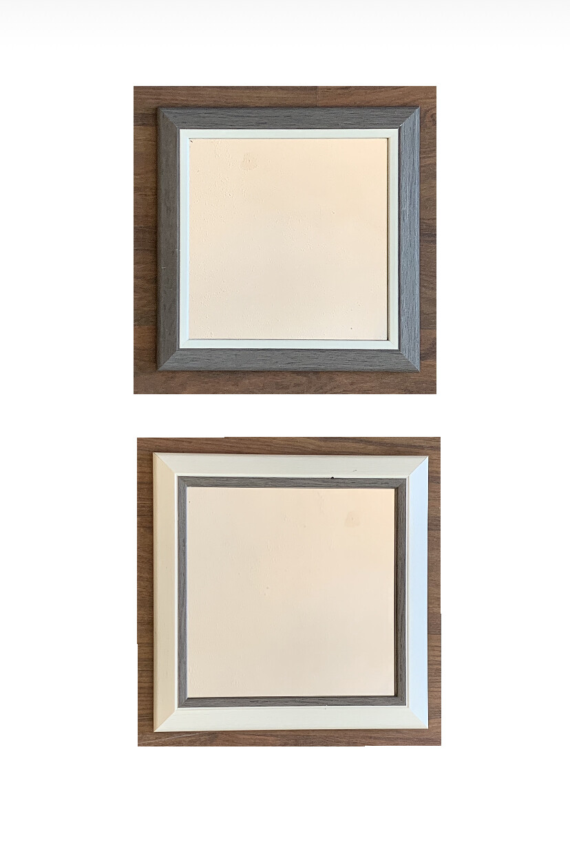 Small Painted Square Mirrors