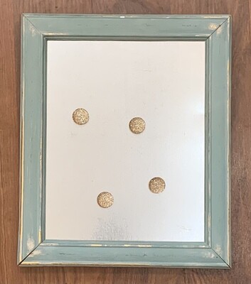 Metal Insert Painted Frame w/4 Glitter Magnets 10” x 12”