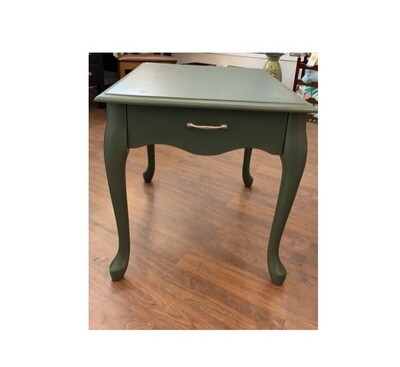 Vintage Green Painted  Side Table 21”W x 22”T x 25”D