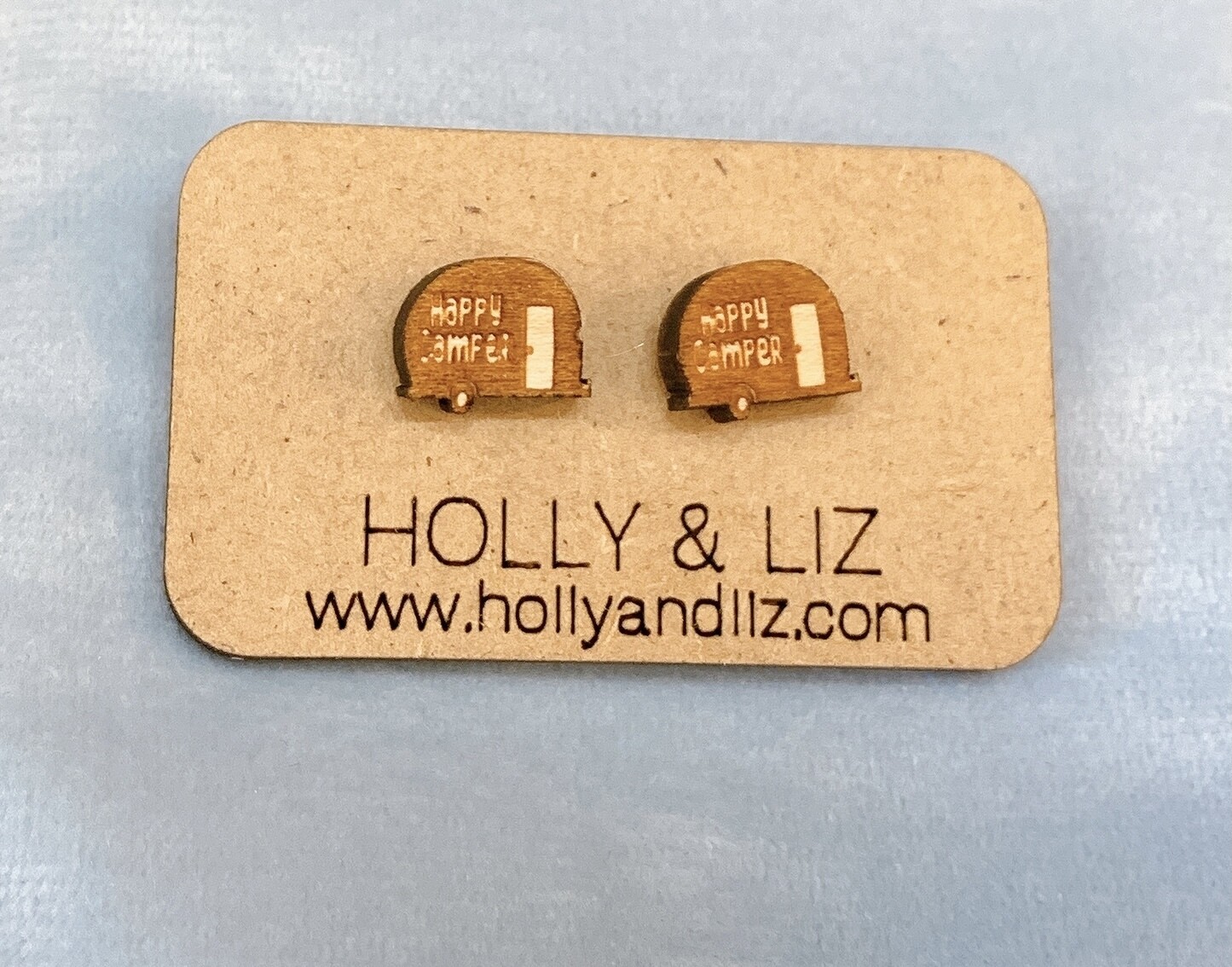 Holly &amp; Liz Wood Stud Earrings, Design: Camper Studs