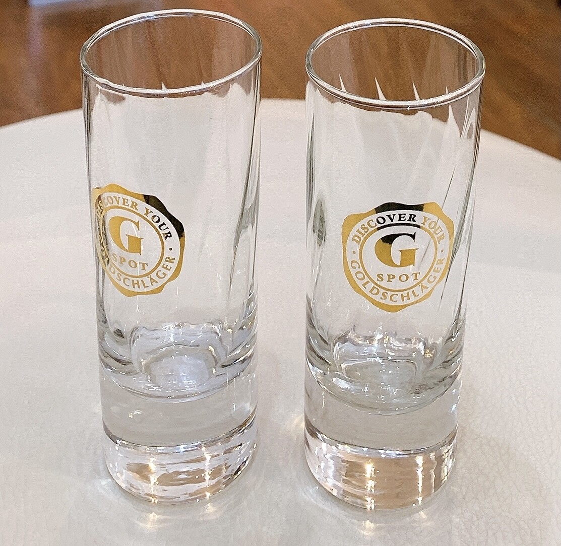 GoldSchlager G Spot Tall Shot Glass - set of 2