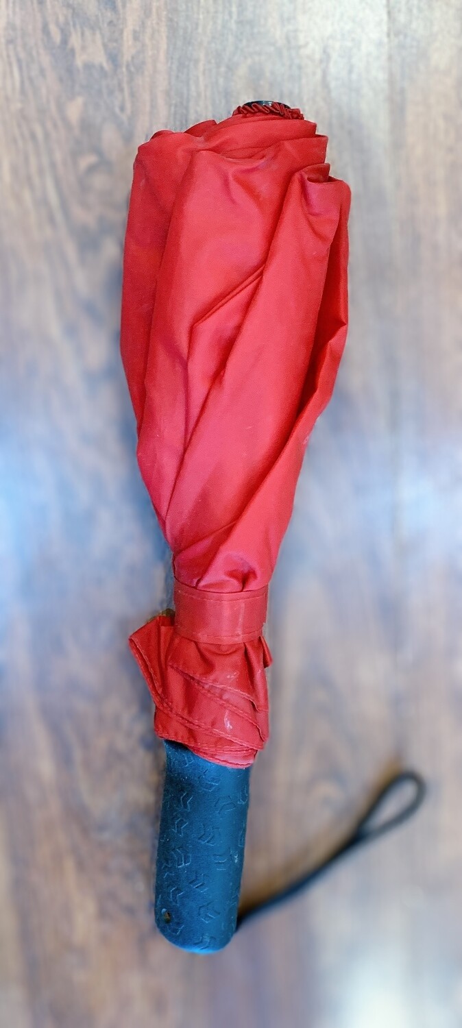 Isotoner Folding  Red Umbrella 14”