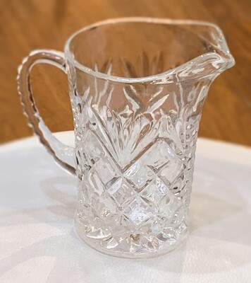 Crystal Clear Cut 5” Glass Pitcher