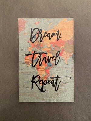 Wood Magnet Dream Travel 