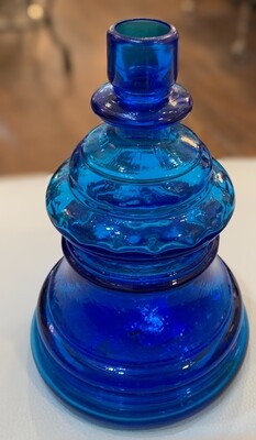 Cobalt Blue Art Glass Candleholder