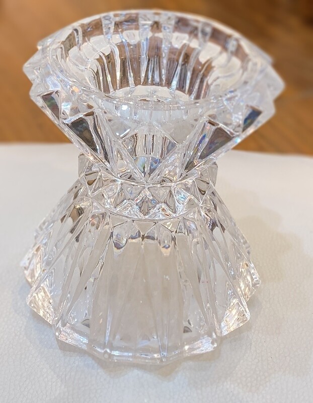 Crystal Haystack Candle Holder 5” 