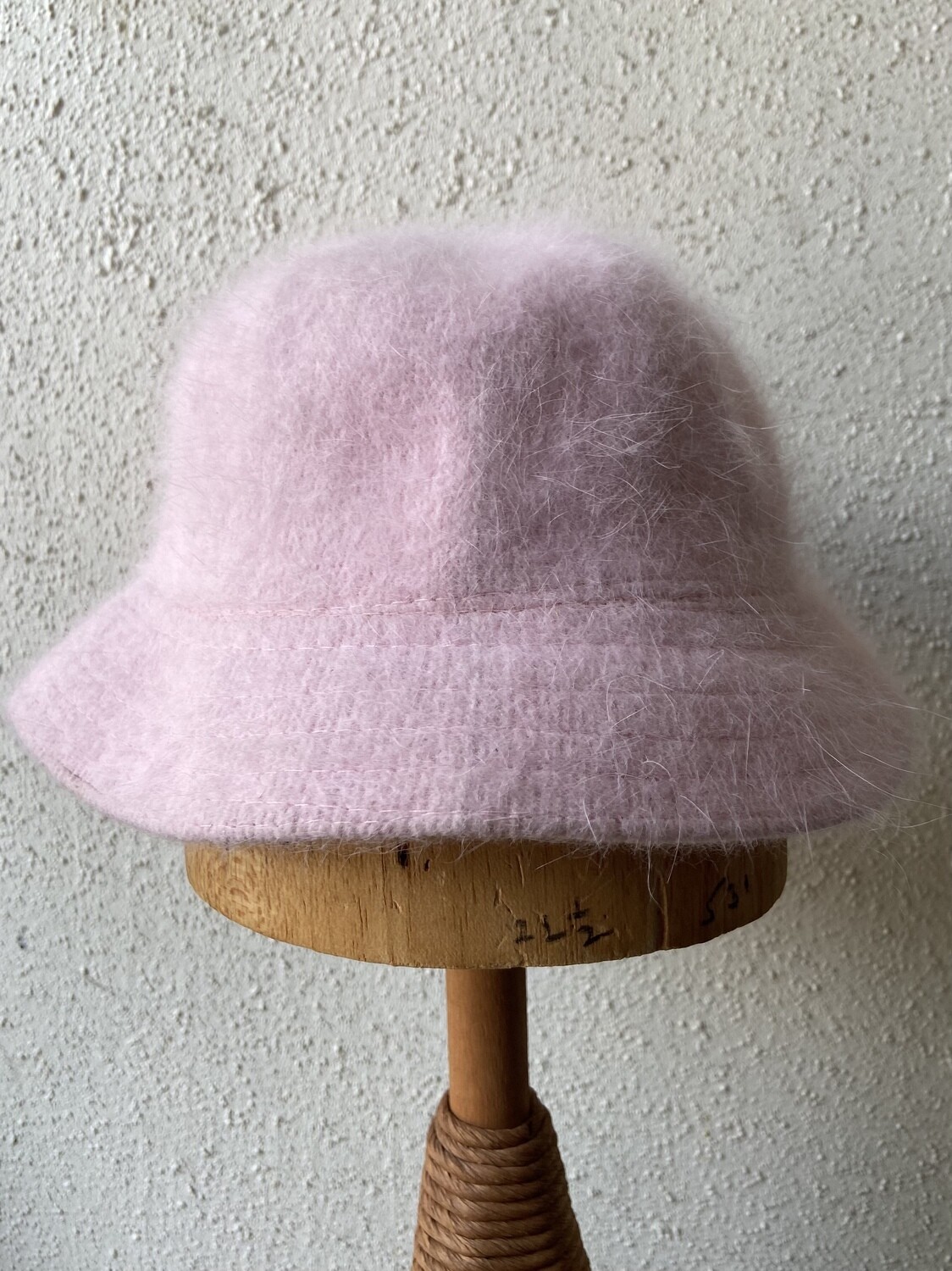 Fuzzy Pink Angora Bucket Hat