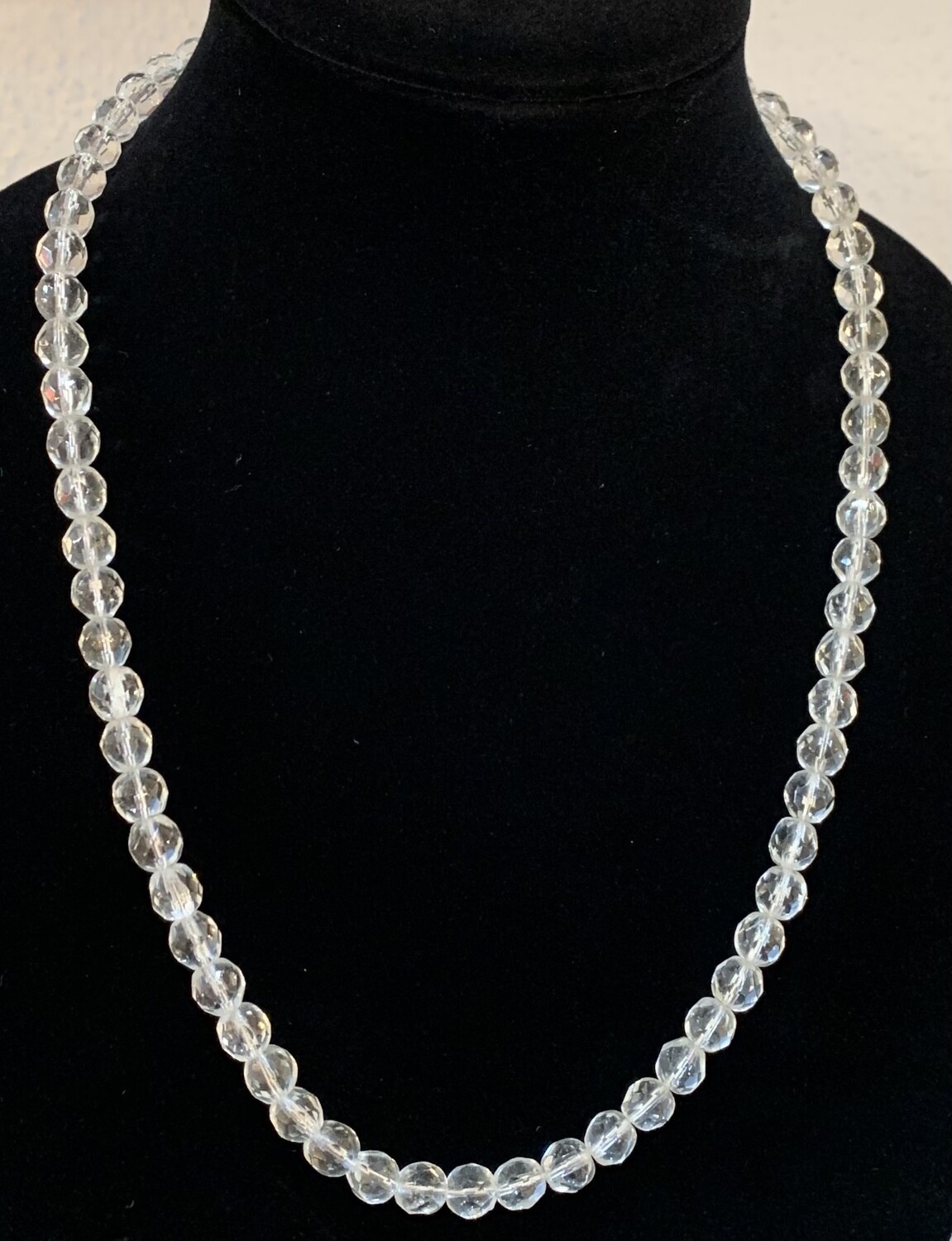 Clear Glass Beaded Necklace