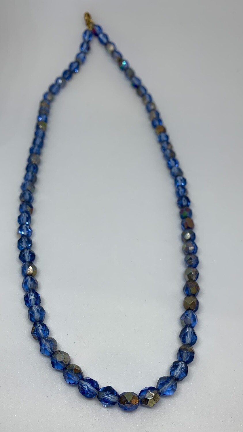 Light Blue Gem Beaded Necklace