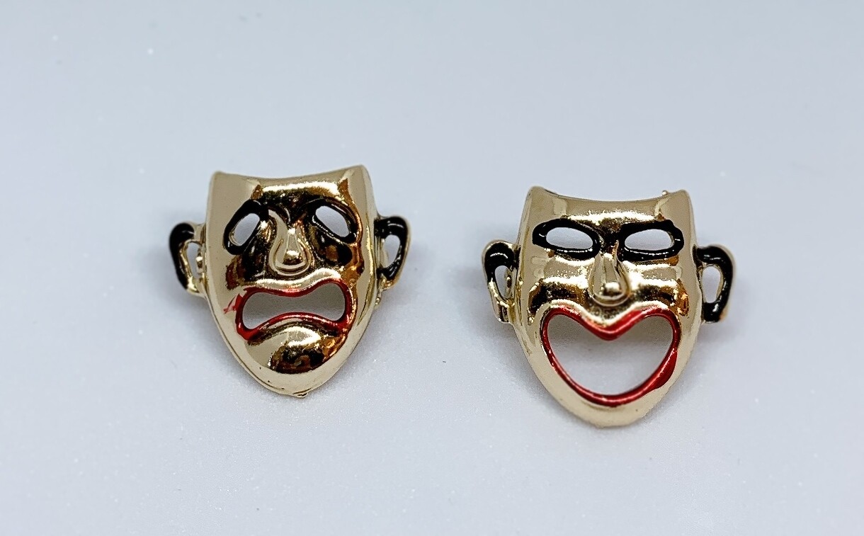 Vintage Comedy Tragedy Pins