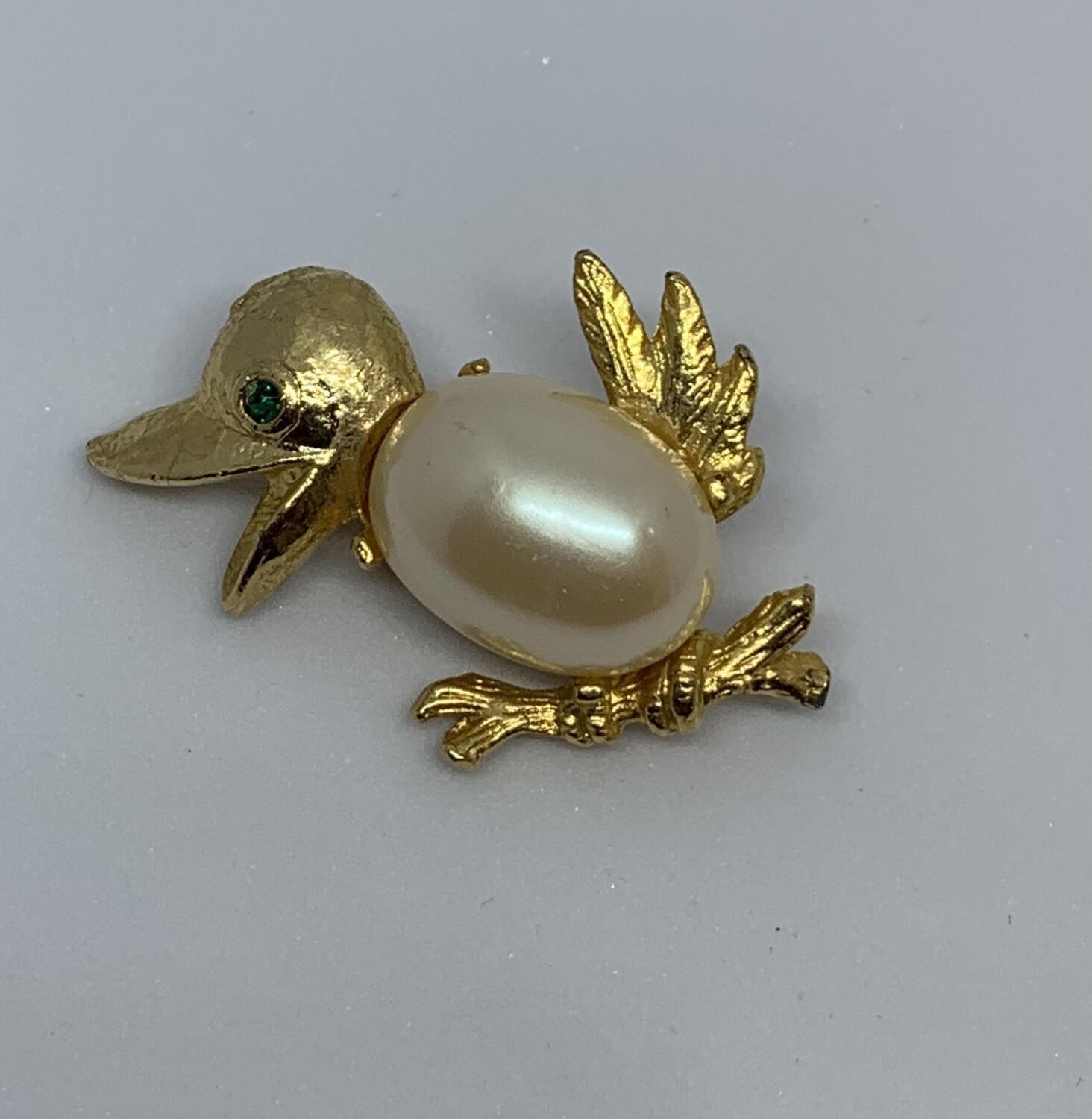 Vintage Gold Hatching Chick Brooch