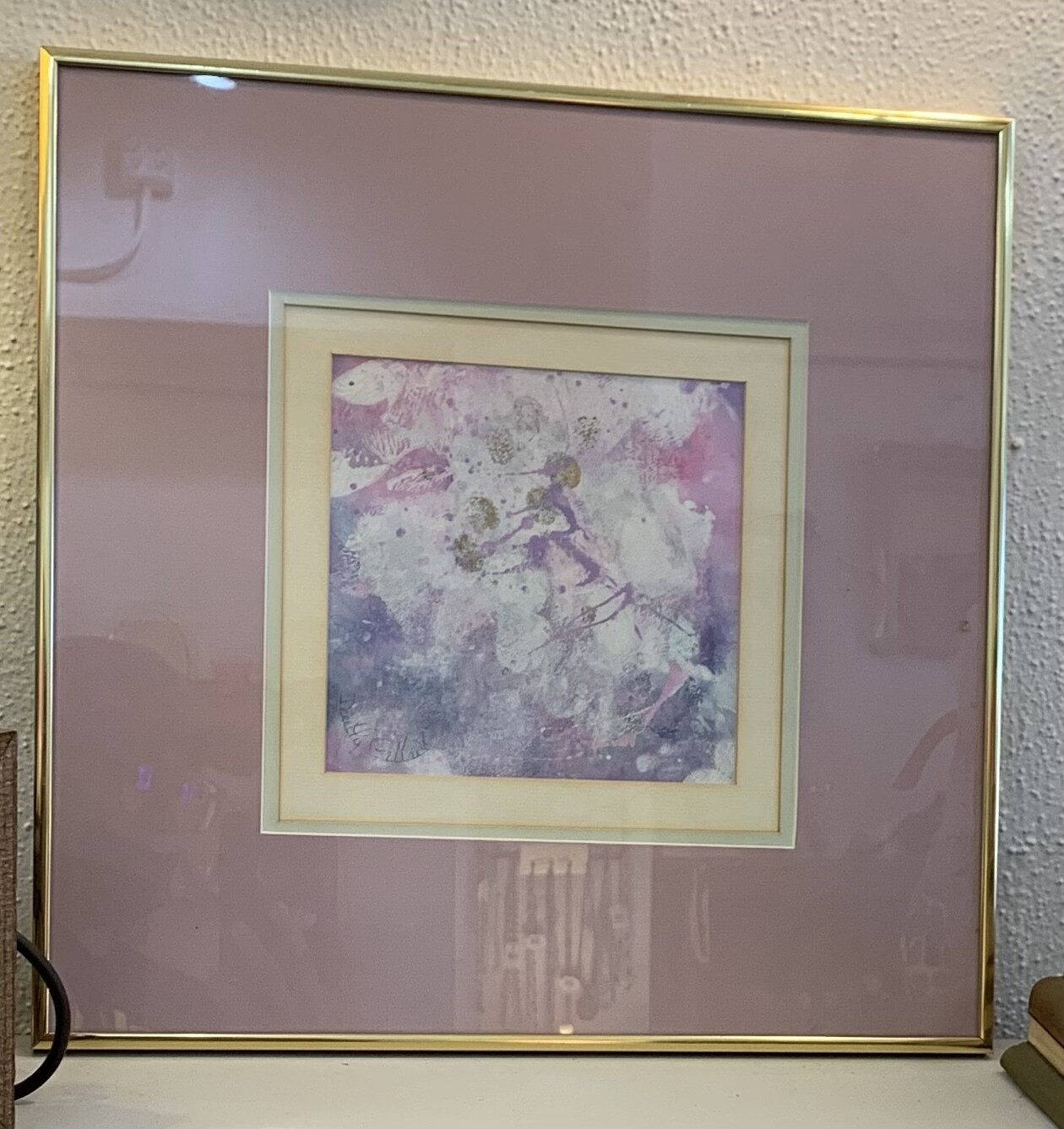 Dorothy Gallant Watercolor Original Mauves/Purples 16 1/4” Square