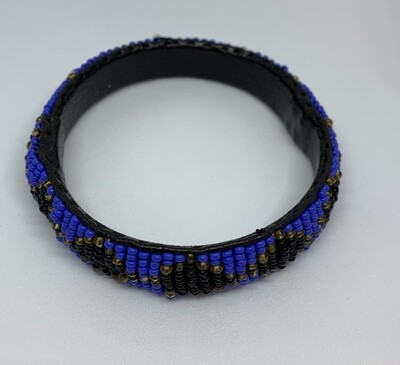 Vintage Blue Seed Bead Bracelet
