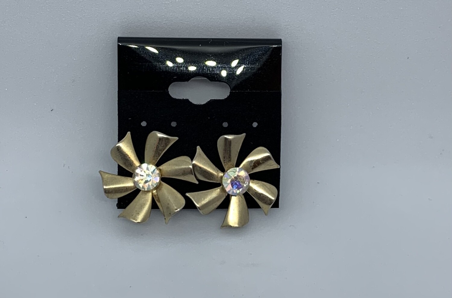 Vintage Flower Clip Stud Earrings 