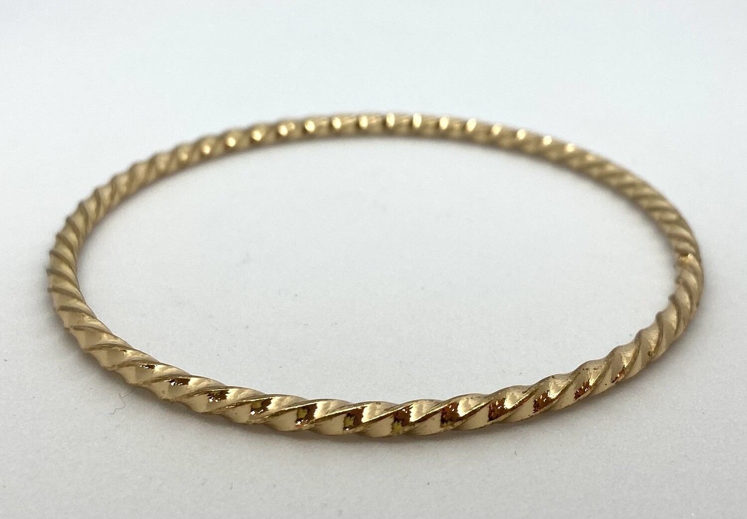 Twisted Brass Bangle Bracelet