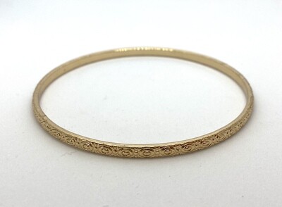 Brass Bangle with Circle Design