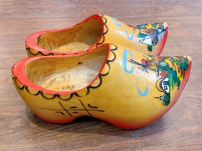 Vintage Wooden Clogs Made in Holland 10”