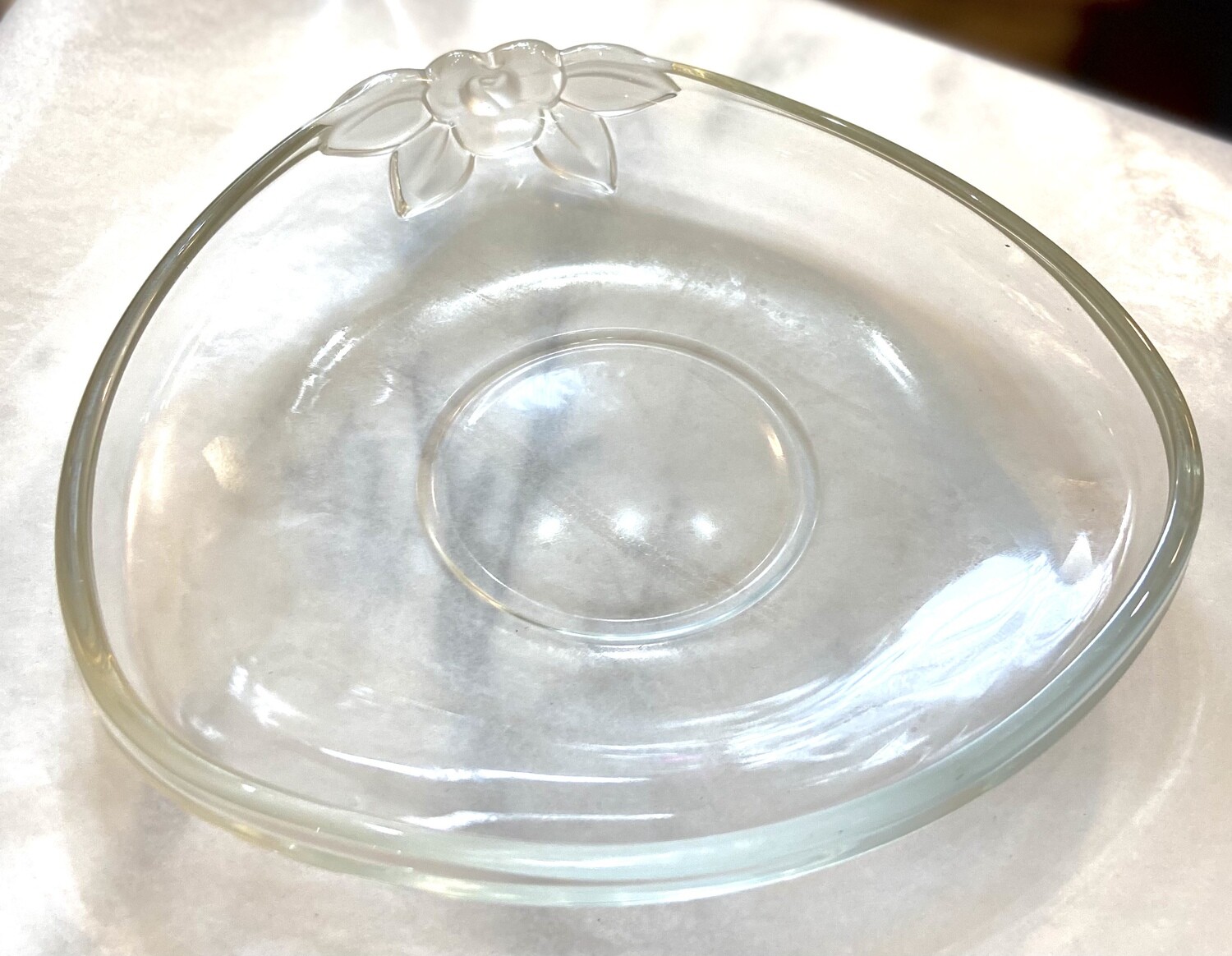 Triangular Fruit Shaped Glass Dish