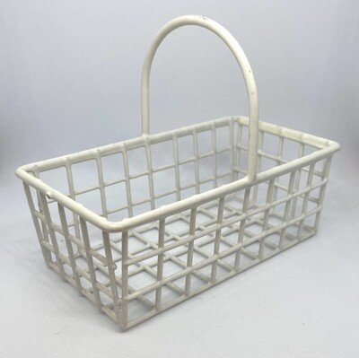 White Metal Basket 4” Wide
