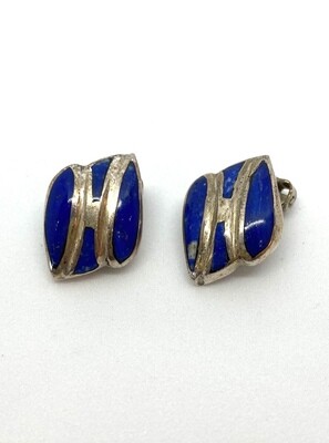 Lapis Lazuli Clip-On Earrings